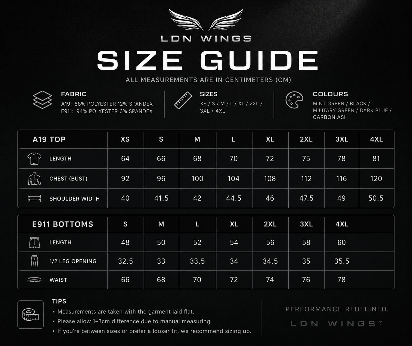LDN WINGS Black Set